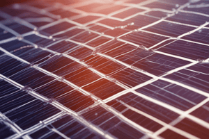 Solar Photovoltaic Cells: Principle and Construction