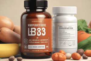 Vitamin Supplements Overview Quiz