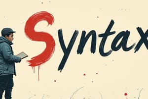 Syntax, Literárna moderna - maturitná otázka
