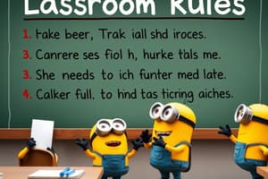 Classroom Rules by Minions Flashcards