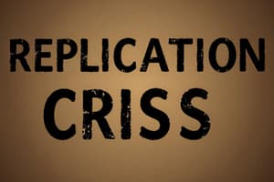 Replication Crisis in Psychology