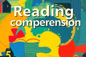 Reading Comprehension Strategies