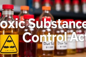 Toxic Substances Control Act Overview