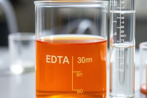 Chemistry 315: EDTA Titration Calculations