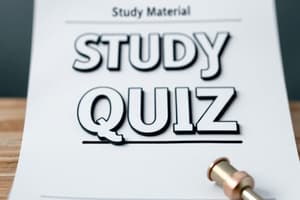 Quiz sobre Material de Estudio