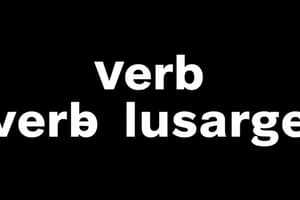 Verbos: Definições e Modos