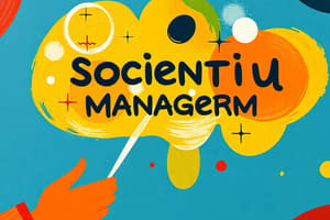 Job Design and Scientific Management Concepts