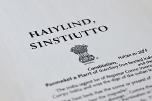 Overview of the Indian Constitution