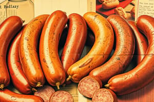 Gourmet and Classic Sausages Quiz