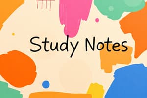 English Language Study Notes Instructions