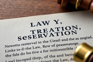 Treaties and Reservations in International Law