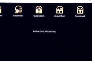 Authentication Methods Quiz