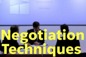 Project Management Negotiation Techniques