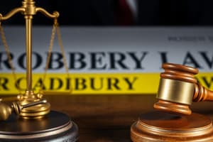 Robbery Definition and Elements