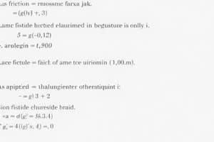 Statics and Dynamics Problems Quiz