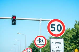 Traffic Signs and Signals Quiz