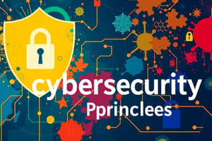 Cybersecurity Principles Quiz