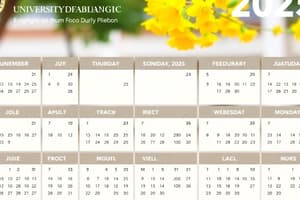 DIU Spring 2025 Academic Calendar