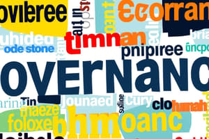 Acronyms in Governance and Economics