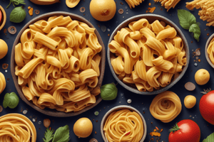 Italian Pasta Shapes and Recipes Quiz