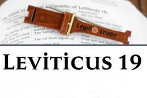 Leviticus 19 Flashcards