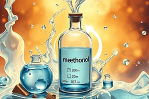 Chemistry of Methanol and Alcohols