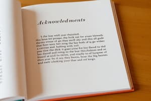 Acknowledgements