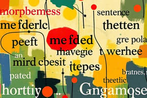 Morphemes and Sentence Types