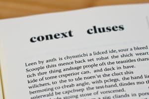 Types of Context Clues Quiz