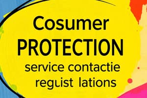 Consumer Protection Regulations Quiz