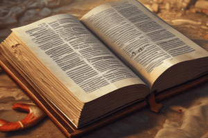 The Bible: Importance, Historical Accuracy, and Influence Quiz