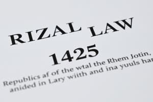 The Rizal Law and Its Impact