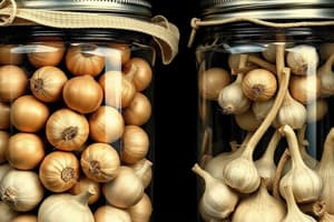 Storage of Onions and Garlic