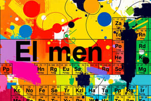 Element Families Study Guide