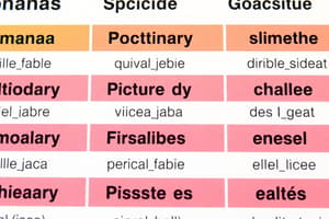 Spanish Basics: Verbs, Days, and Greetings