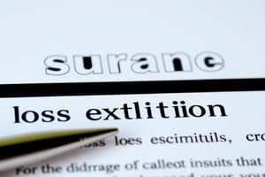 Insurance Loss Coverage Quiz