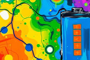 Electrolytic and Galvanic Cells Quiz