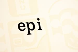 Epi- Prefix Words Flashcards