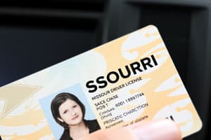 Missouri Drivers Guide Flashcards