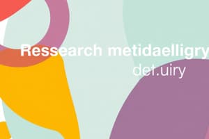 Research Methodology Overview