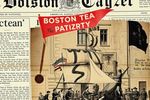 Boston Gazette on the Boston Tea Party