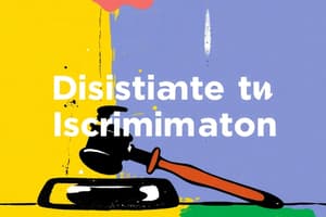 Overview of Legislation on Discrimination