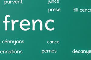 Vocabulaire et Concepts Français