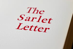 The Scarlet Letter Chapter 3 Quiz