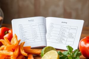 Nutrition Tracking and Food Journals