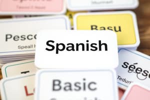 Flashcards de Español Básico