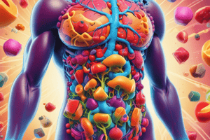 Metabolism and Nutrition: Overview of Metabolic Reactions