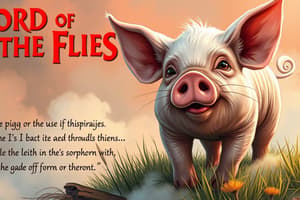 Lord Of The Flies Quotes: Piggy Flashcards