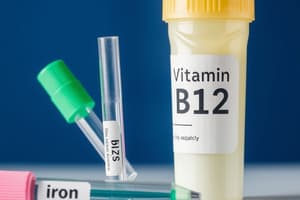 Laboratory Tests for Iron and B12 Deficiency