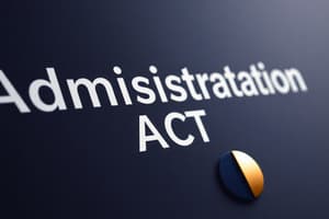 Tax Administration Act Overview